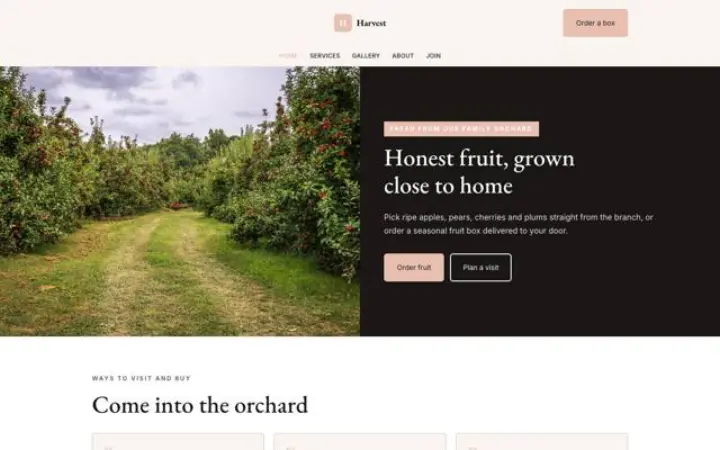 Website for orchard