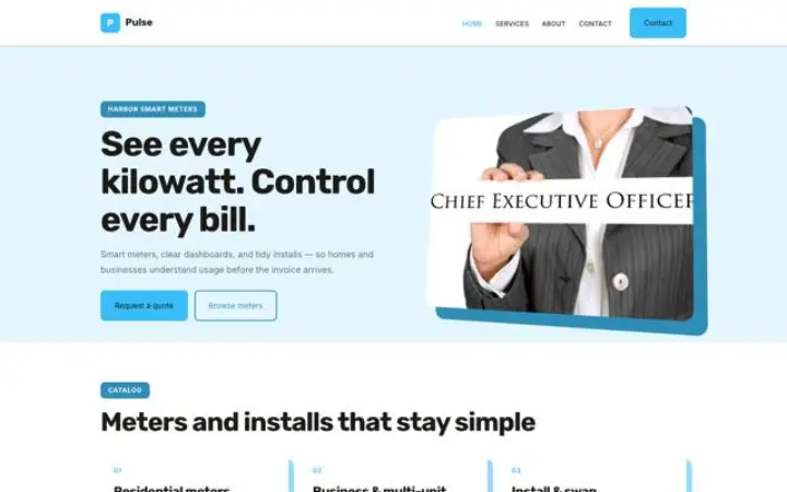 Website for smart meters