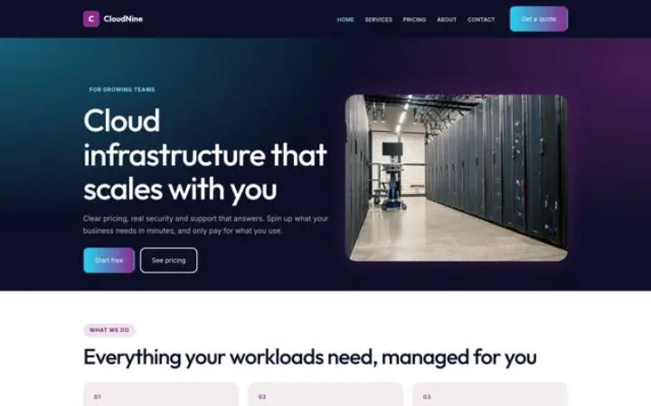 Website for cloud