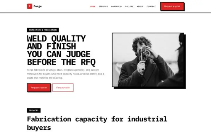 Website for metalwork