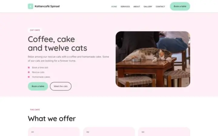 Theme Kattencafé Spinsel