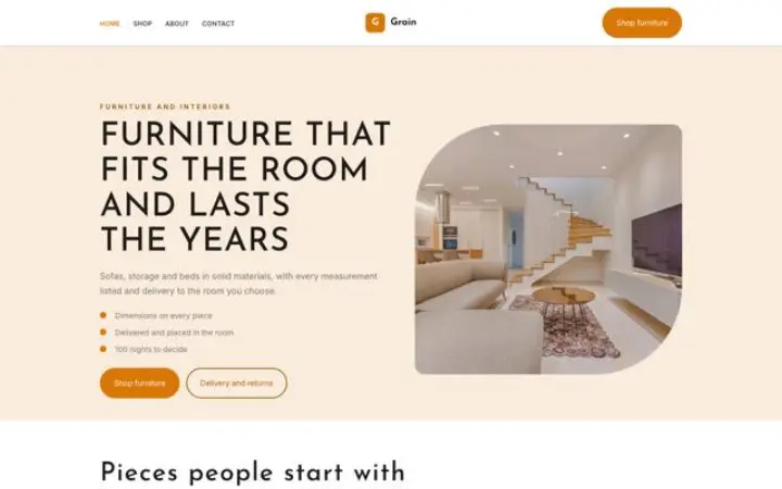 Website for furniture