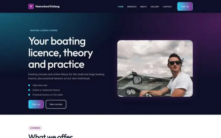 Website for boating licence course