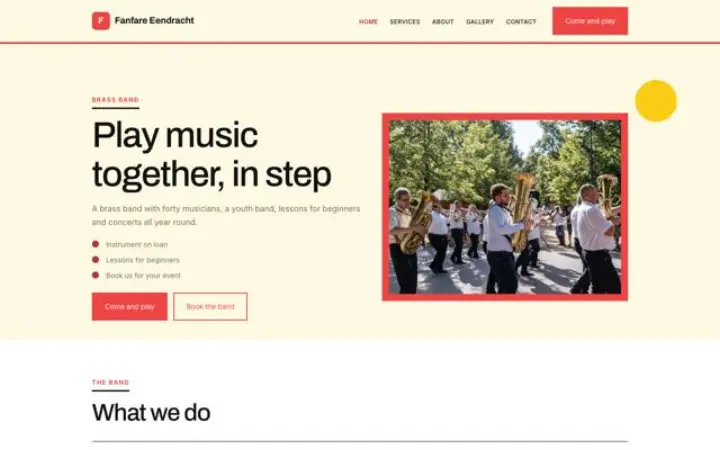Website for brass band