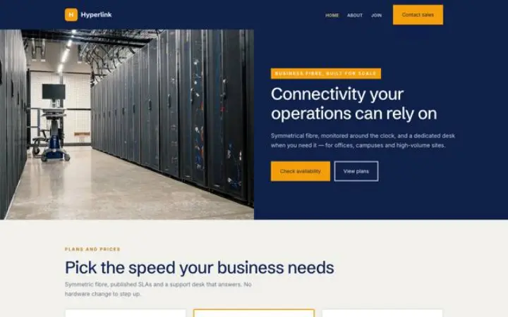 Website for isp
