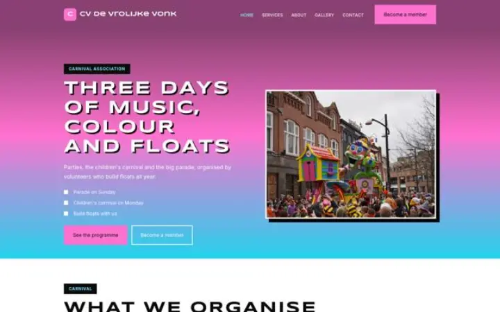 Website for carnival association