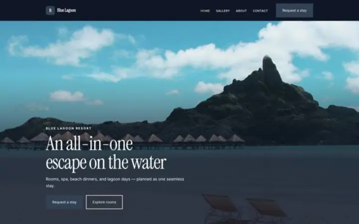 Website for resort