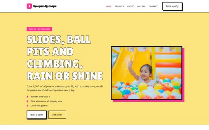 Website for indoor playground