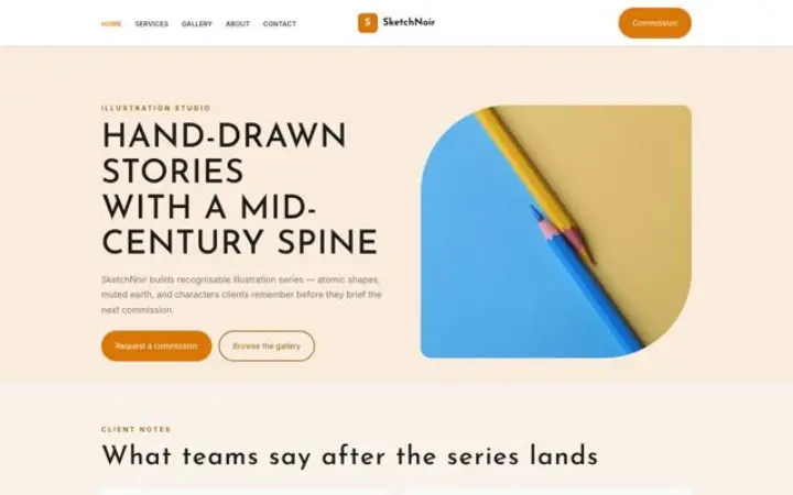 Website for illustrator